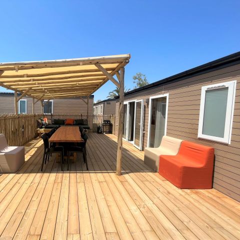 Mobilheim 8 Personen - NEW// Villa de la Rance Prestige 60m² - 4 Schlafzimmer - 3 Bäder - Pool - überdachte Terrasse - SPA