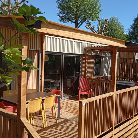 Mobilheim 4 personen - NEW// Villa de la Rance Prestige 36m² - 2 Schlafzimmer - 2 Bäder - SPA - Überdachte Terrasse