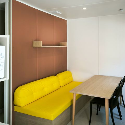 Mobilheim 2 Personen - Mobilheim Standard 22m² - 1 Zimmer + halbüberdachte Terrasse 12m² -.