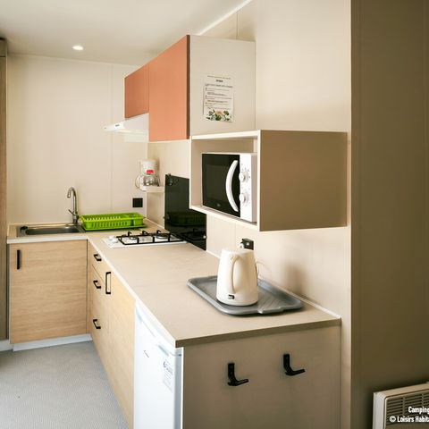Mobilheim 2 Personen - Mobilheim Standard 22m² - 1 Zimmer + halbüberdachte Terrasse 12m² -.