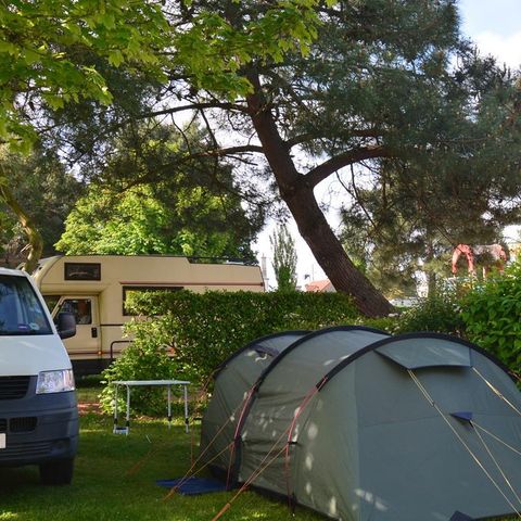Stellplatz - Pauschale Stellplatz: Auto + Zelt / Wohnwagen oder Wohnmobil
