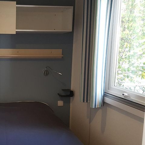 Mobilheim 2 Personen - CAHITA 17m² - 1 Schlafzimmer + überdachte Terrasse