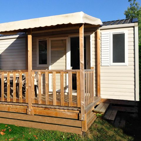 Mobilheim 4 Personen - ALOHA 25m² - 2 Zimmer + überdachte Terrasse