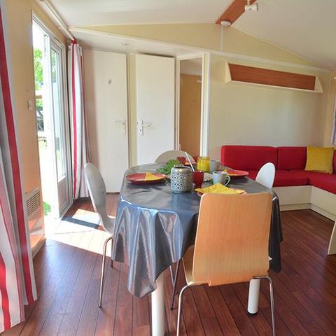 Mobilheim 4 Personen - FLORES 31m² - 2 Zimmer + überdachte Terrasse