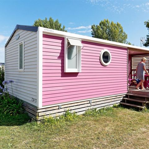 Mobilheim 4 personen - SAMOA 29m² - 2 Schlafzimmer - Halbüberdachte Terrasse