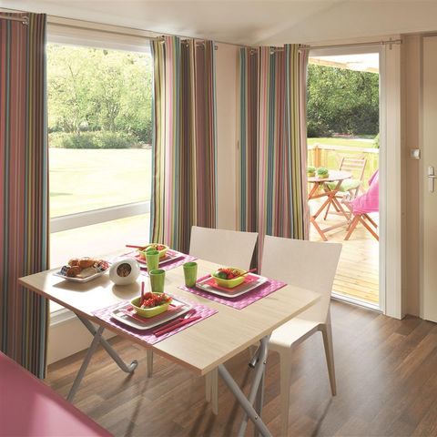 Mobilheim 4 personen - BORA BORA 31m² - 2 Schlafzimmer + Halbüberdachte Terrasse