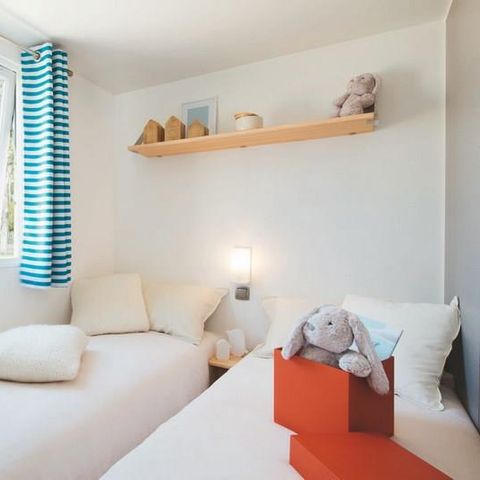 Mobilheim 4 personen - BORA BORA 31m² - 2 Schlafzimmer + Halbüberdachte Terrasse