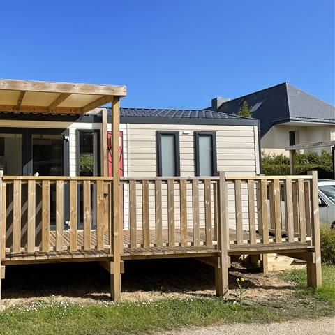 Mobilheim 4 Personen - "BAHIA Confort +" 27m² - 2 Schlafzimmer - Überdachte Terrasse - Geschirrspülmaschine