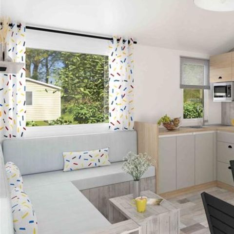 Mobilheim 6 personen - PREMIUM 36m² - 3 Schlafzimmer - 2 Badezimmer - Überdachte Terrasse