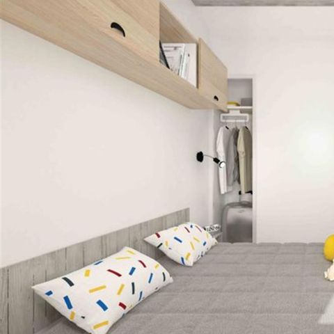 Mobilheim 6 personen - PREMIUM 36m² - 3 Schlafzimmer - 2 Badezimmer - Überdachte Terrasse