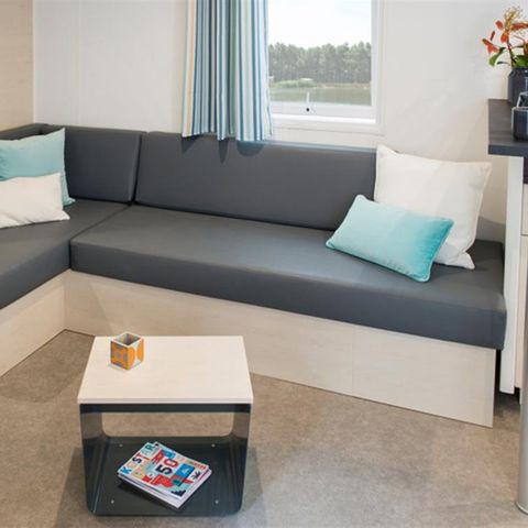 Mobilheim 8 Personen - SMALA 38m² - 4 Schlafzimmer + überdachte Terrasse