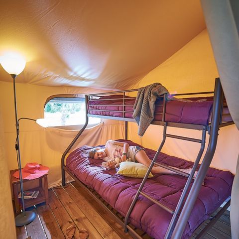Safarizelt 5 Personen - Lodge Leinwand Kenia Vintage - 34.5 m² - 2 Zimmer