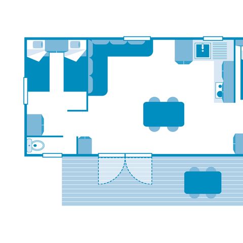 Mobilheim 4 Personen - COTTAGE 4p 2ch ****