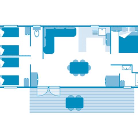 Mobilheim 6 Personen - Cottage 6p 3ch ****