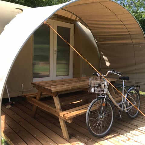 Zelt 2 Personen - 03-Cocosweet 20m2 (2Zi - 2/4 Betten) + gemachte Betten + Getränkekit - Preis für 2 Personen