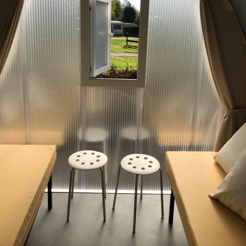 Zelt 2 Personen - 03-Cocosweet 20m2 (2Zi - 2/4 Betten) + gemachte Betten + Getränkekit - Preis für 2 Personen