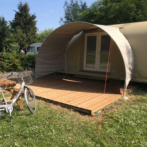 Zelt 2 Personen - 03-Cocosweet 20m2 (2Zi - 2/4 Betten) + gemachte Betten + Getränkekit - Preis für 2 Personen