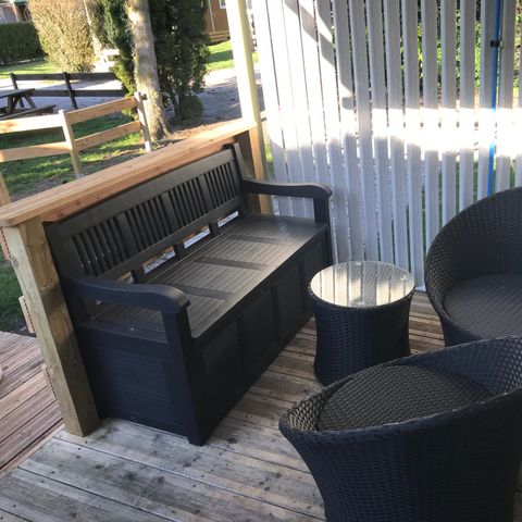 Chalet 2 Personen - 06-Chalet Confort 24m2 (2 Schlafz. - 1/5 Pers.) + Überdachte Terrasse + TV + Klimaanlage - Preis für 2 Personen