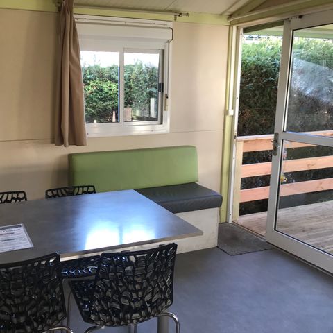 Chalet 2 Personen - 06-Chalet Confort 24m2 (2 Schlafz. - 1/5 Pers.) + Überdachte Terrasse + TV + Klimaanlage - Preis für 2 Personen