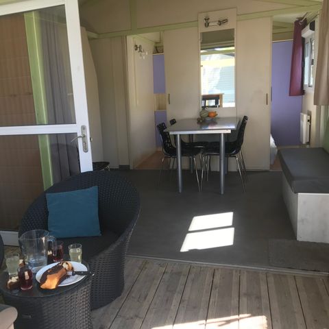Chalet 2 Personen - 10-Chalet du Belier Confort 24m2 (2Zi - 5Pers) + Jaccuzzi + gemachte Betten + Handtuch + Getränkeset - Preis für 2 Personen