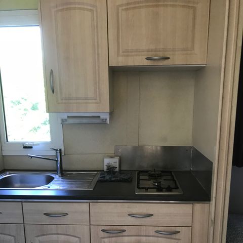 Chalet 2 Personen - 10-Chalet du Belier Confort 24m2 (2Zi - 5Pers) + Jaccuzzi + gemachte Betten + Handtuch + Getränkeset - Preis für 2 Personen
