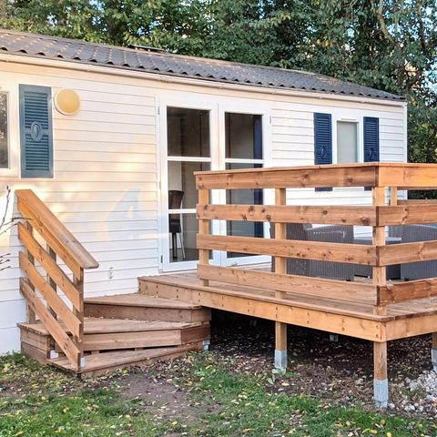 Mobilheim 2 Personen - 09-Mh Grand Confort 6 pers mit großer Terrasse - Preis für 2 Personen