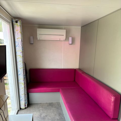 Mobilheim 2 Personen - 13-La Folle Unternehmen 32m2 (2Sch - 2/6Pers.) + Jaccuzzi + Bezogene Betten + Handtuch + Getränkekit + TV - Preis für 2 Personen