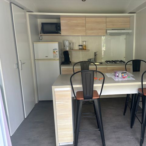 Bungalow 2 Personen - 15-Bungalow Grand Marais 32m2 (2Sch - 2/6Pers.) + Jaccuzzi + gemachte Betten + Handtuch + Getränkekit - Preis für 2 Personen