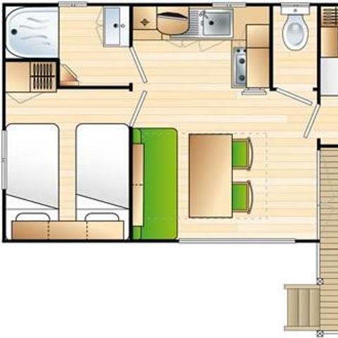 Mobilheim 4 Personen - Mobilheim Bambou