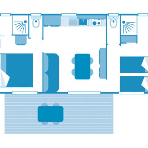 Mobilheim 4 Personen - Cottage 4p 2ch ****