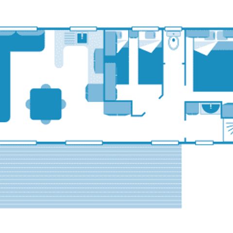 Mobilheim 5 Personen - Cottage 4/5p 2Zi Meerblick ***