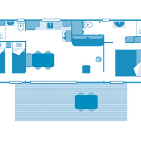 Mobilheim 4 Personen - Cottage Otello 4p 2ch Premium