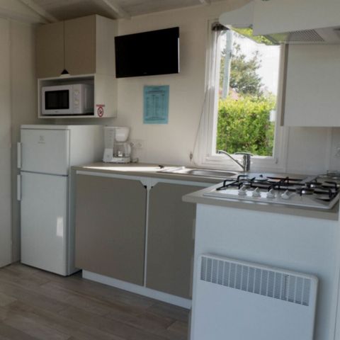 Mobilheim 4 personen - MOBIL HOME CONFORT DIM Gasplatte Kühlschrank Geschirr Fernseher