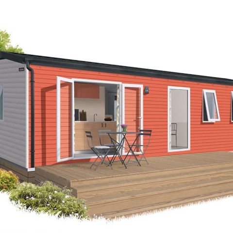 Mobilheim 6 Personen - MOBIL HOME CONFORT + SAM 3 Schlafzimmer Haartrockner Induktionskochfeld Geschirrspüler Fernseher Geschirr