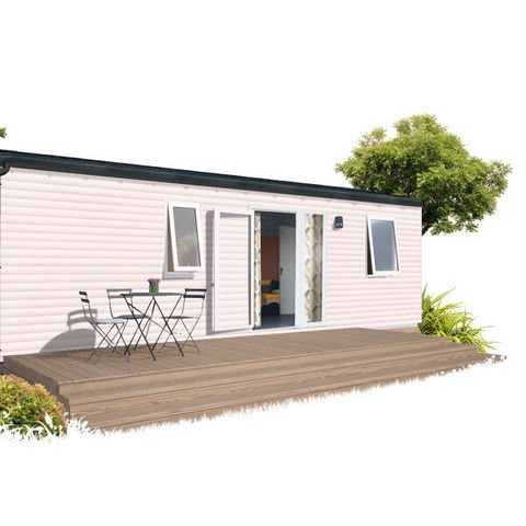 Mobilheim 4 Personen - MOBIL HOME CONFORT + DIM 2 Schlafzimmer mit 2 Bädern und 2 WC Induktionskochfeld Geschirrspüler Haartrockner Toaster television Wasserkocher Geschirr TV-Wasserkocher