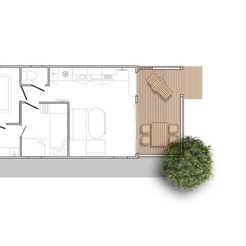 Mobilheim 4 Personen - Komfort Plus 2 Schlafzimmer