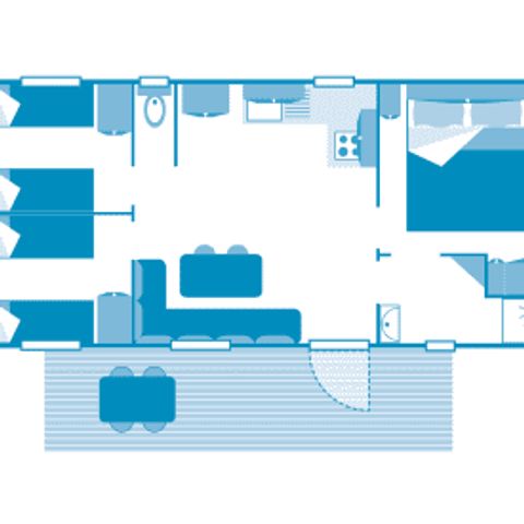 Mobilheim 6 Personen - Cottage 6p 3ch ***