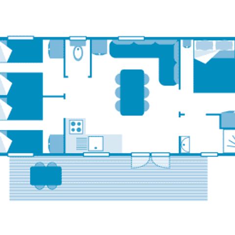 Mobilheim 7 Personen - Cottage 6/7p 3ch clim ***
