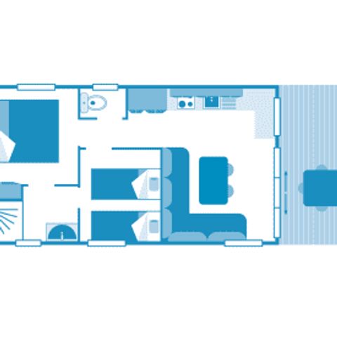 Mobilheim 4 Personen - Cottage Robinson 4p 2ch Clim ****