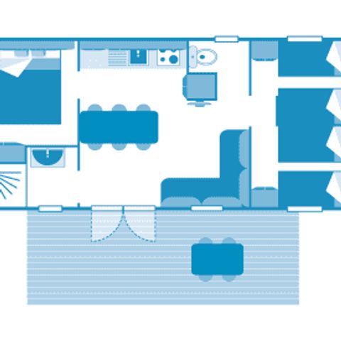 Mobilheim 6 Personen - Cottage 6p 3ch clim ****