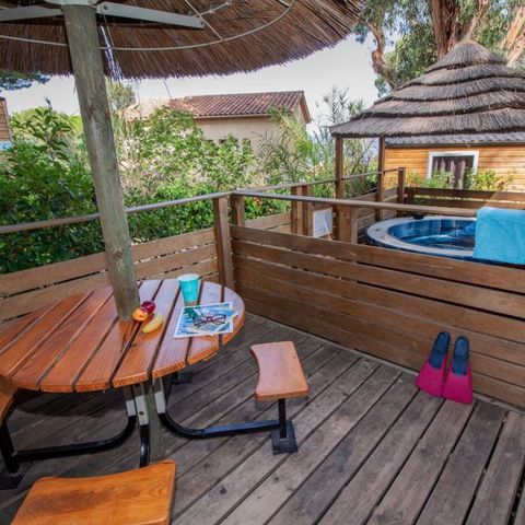 Mobilheim 4 Personen - Mobilheim Provence Sérénité 25 m² - Privater Jacuzzi - 3 Zimmer - 2 Schlafzimmer - Klimaanlage