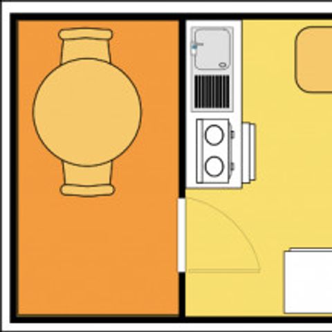 Studio 2 Personen - Studio Mini ohne Sanitäranlagen