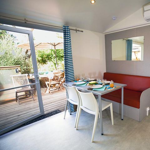 Mobilheim 4 Personen - Mobilheim Espace Sérénité PMR - Jacuzzi