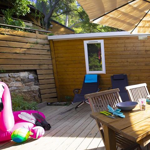 Mobilheim 4 Personen - Mobilheim Espace Sérénité PMR - Jacuzzi