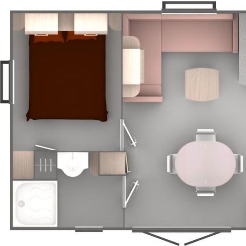 Mobilheim 6 Personen - 3 Zimmer