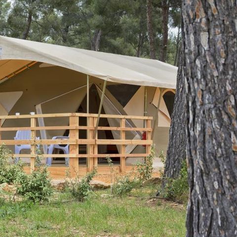 Safarizelt 5 Personen - Vermietung Zelt Lodge - 2 Zimmer