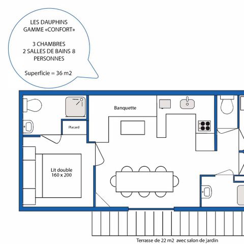 Mobilheim 8 Personen - Vermietung Mobilheim CONFORT - 3 Zimmer