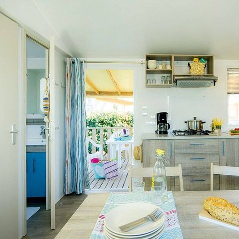 Mobilheim 6 Personen - Mobilheim | Classic | 2 Zi. | 4/6 Pers. | Erhöhte Terrasse | Klim.