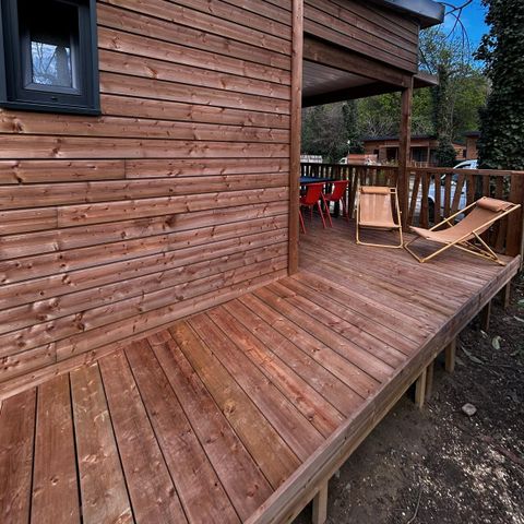 Chalet 4 Personen - Chalet PMR Premium 35m² - 2 Zimmer (KLIMA + TV + Plancha) ***NEU 2025!!!