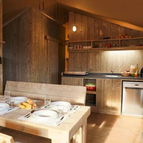 Safarizelt 6 personen - Safari Lodge Zelt | 3 Schlafz. | 6 Pers. | Erhöhte Terrasse | Klimaanlage